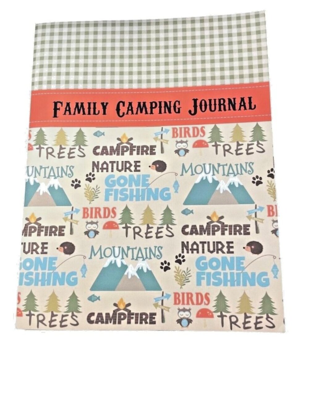 Family Camping Journal Notebook With Nature & Campfire Themed Cover Outdoor Book